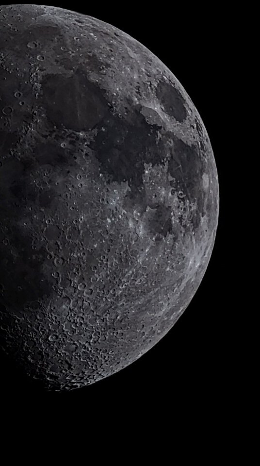 Close-up of craters along the Moon's terminator line